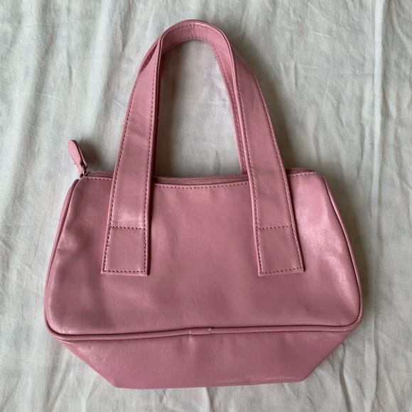 Y2K Bubblegum Pink Boxy Mini Purse with Buckles - Picture 2 of 5